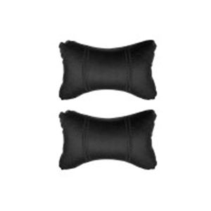 Adroitz Car Neck Rest Cushion Set in Black (Set of 2)