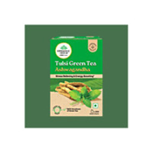 Organic India Tulsi Green Tea Ashwagandha, 50 g (25 Tea..