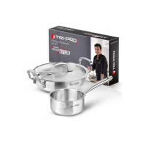 BERGNER Tripro Triply Stainless Steel 3 Pc Cookware Set..
