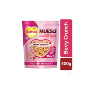 Saffola Berry Crunch with Natural Flavour Pops Muesli 4..