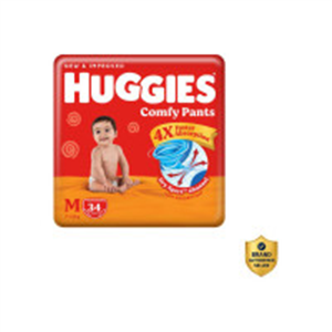 Huggies Comfy Baby Pant Diapers - M (34 Pieces)