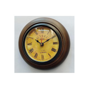 Wooden Victoria Wall Clock Antique Look Deep Glass Wall..