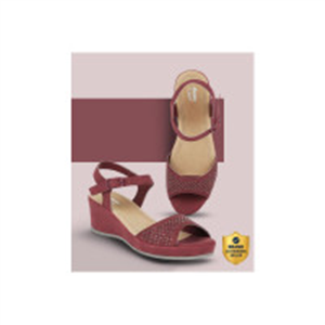 Bata Women Heels Sandal (Maroon , 7) ) [coupon]