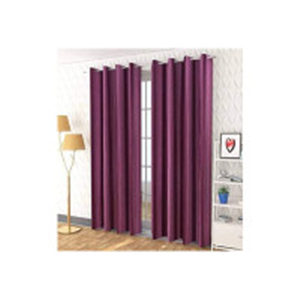 IVAZA Polyester Solid Crushed Texture Curtain, Long Doo..
