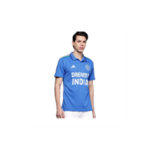 ADIDAS India Cricket ODI Fan Jersey Men Printed Polo Ne..