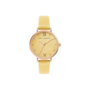 French Connection Analog Yellow Dial Women's Watch-FCN0..