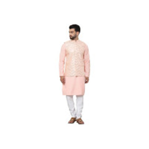 SOJANYA (Since 1958 Men's Cotton Linen Maroon Kurta and..