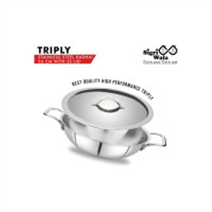 Sigri-wala Cook Healthy SS LID Kadhai 26 cm diameter wi..