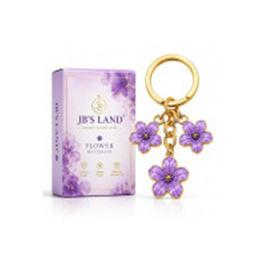 JB'S LAND Floral Charm Keychain Vintage Flower Metal Ke..