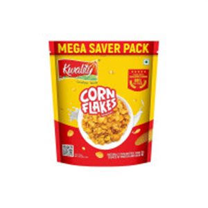 Kwality Corn Flakes 800g | Made with Golden Corns | 99%..