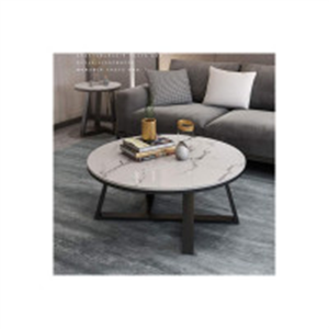 Furniture Café Modern Round Coffee Table with White Mar..