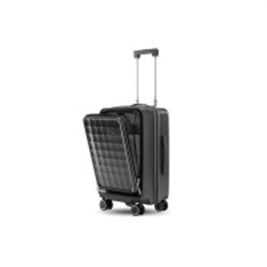 SNITCH Rubik Laptop Cabin Size Grey Polycarbonate Hard Travel Suitcase - Trolley Bag Small & Luggage with 8 Wheels, Premium Lock, Laptop Compartment & Free Shoe Bag