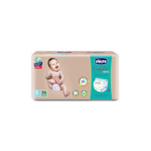 Chicco Comfy-Pro Pant Style Baby Diapers | Anti-bacterial benefits | Ultra Soft & 12hrs protection | Wetness indicator & Disposing Tapes - Small, 36 Count, 4-8 Kg