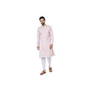See Designs Men's Full Sleeve Mandarin Collar Floral Em..