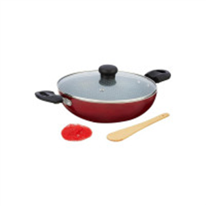 Crystal Polka Series Non Stick Kadai with Induction Bas..