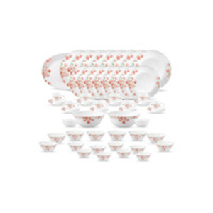 La Opala Classique Opalware Dinner Set, 53 Pcs, for Fam..