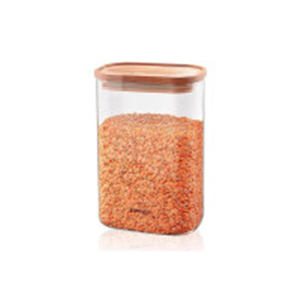 Borosil 1.3L Storage Jar Set with Bamboo Lid | Made in..