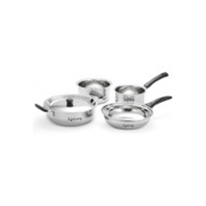 Lifelong 4 Pc Stainless Steel Cookware Set | 2.2L Kadha..