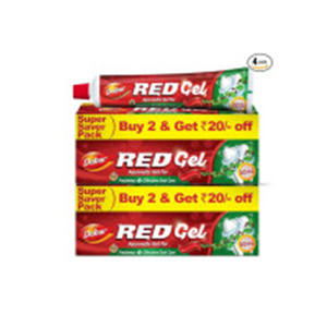 Dabur Red Gel Ayurvedic Toothpaste - 600g (150g x 4) |..